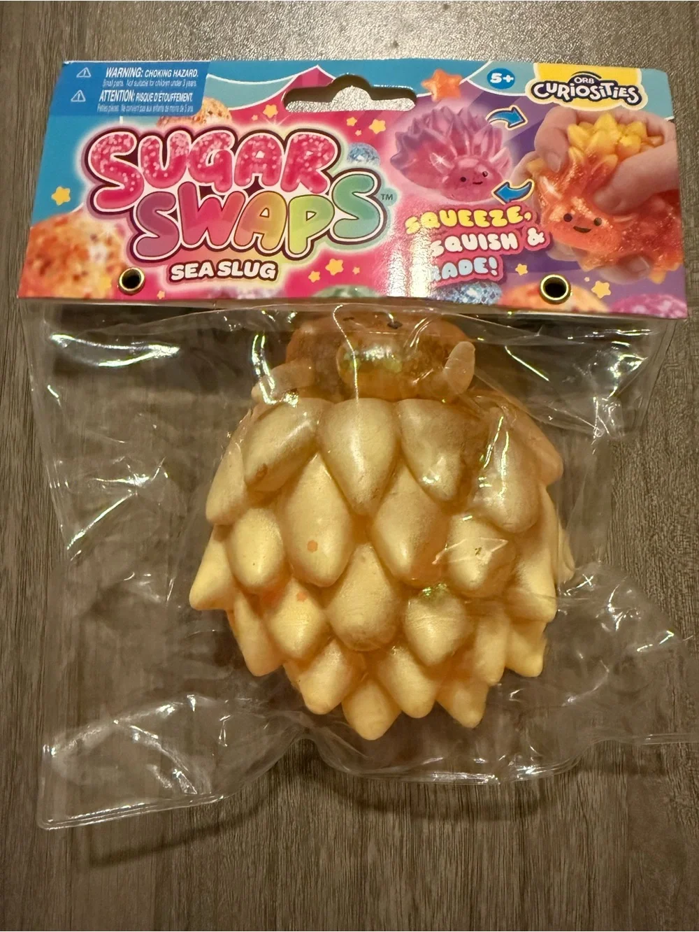 Sugar Swaps Sea Slug Squeeze Toy - Shimmery Gold
